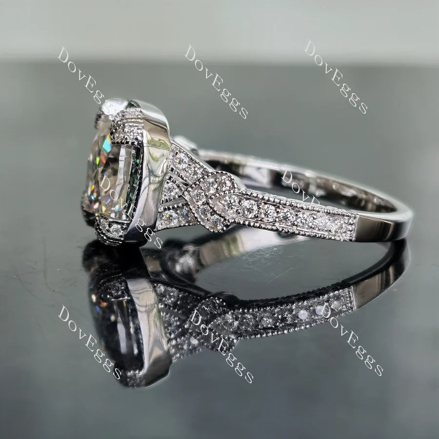 Doveggs halo engagement ring only semi-mount only(Exclusively to DovEggs Stones)