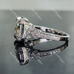 Doveggs halo engagement ring only semi-mount only(Exclusively to DovEggs Stones)
