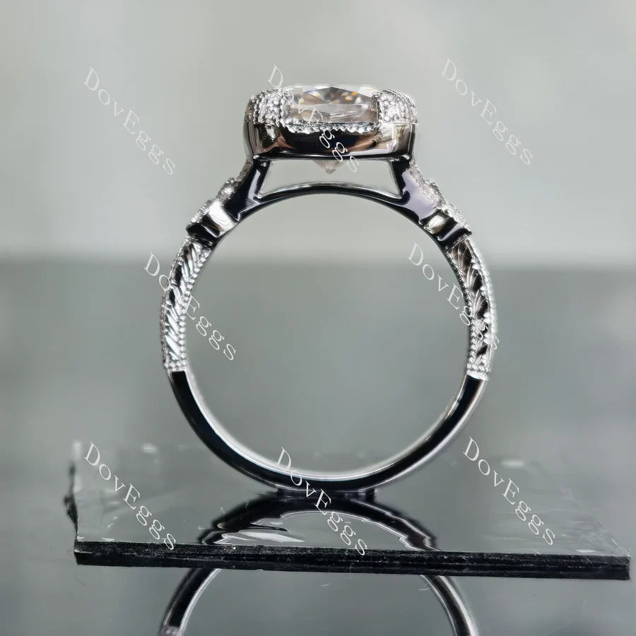 Doveggs halo engagement ring only semi-mount only(Exclusively to DovEggs Stones)