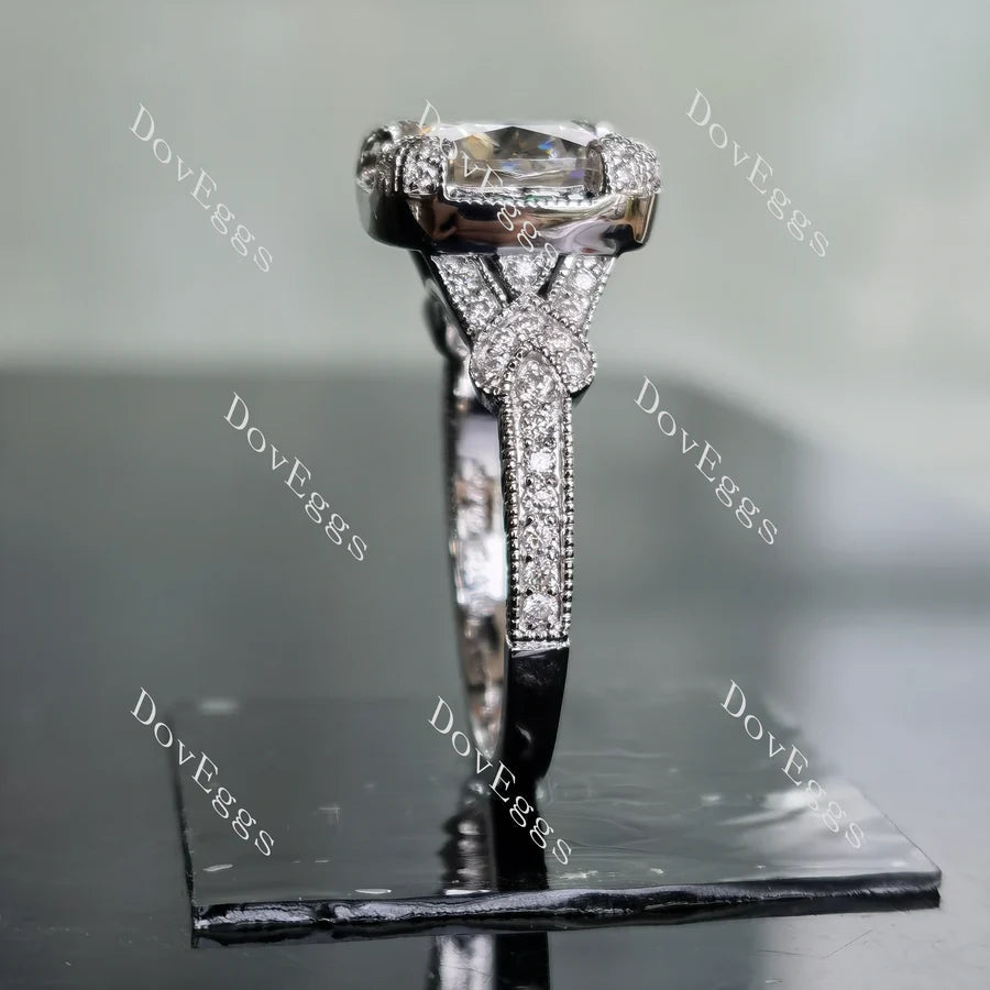 Doveggs halo engagement ring only semi-mount only(Exclusively to DovEggs Stones)