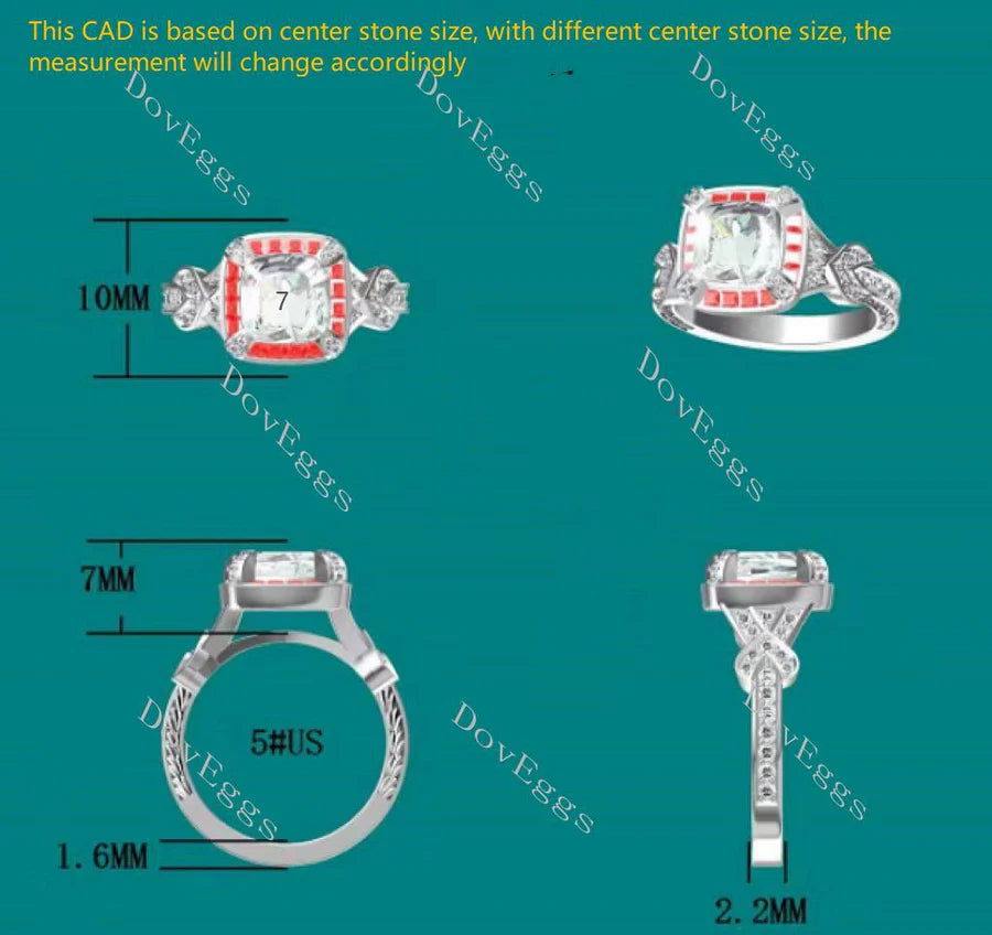 Doveggs halo engagement ring only semi-mount only(Exclusively to DovEggs Stones)