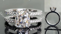 Doveggs full eternity two pave engagement ring only semi-mount only(Exclusively to DovEggs Stones)