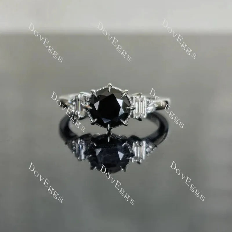 Doveggs side stones engagement ring semi-mount only(Exclusively to DovEggs Stones)