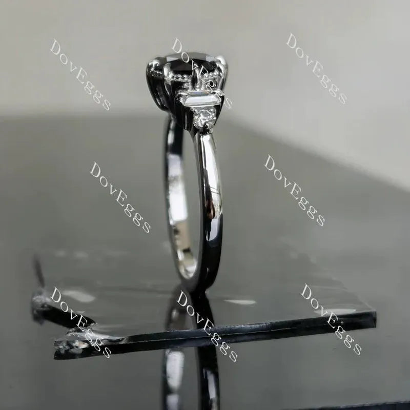 Doveggs side stones engagement ring semi-mount only(Exclusively to DovEggs Stones)