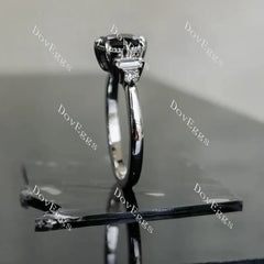Doveggs side stones engagement ring semi-mount only(Exclusively to DovEggs Stones)