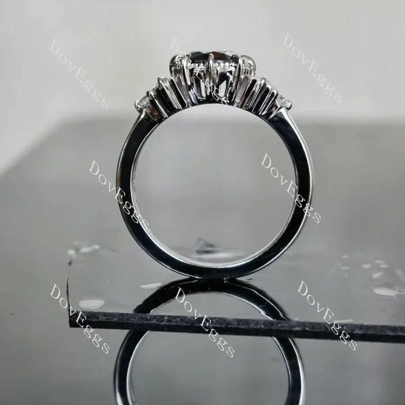 Doveggs side stones engagement ring semi-mount only(Exclusively to DovEggs Stones)