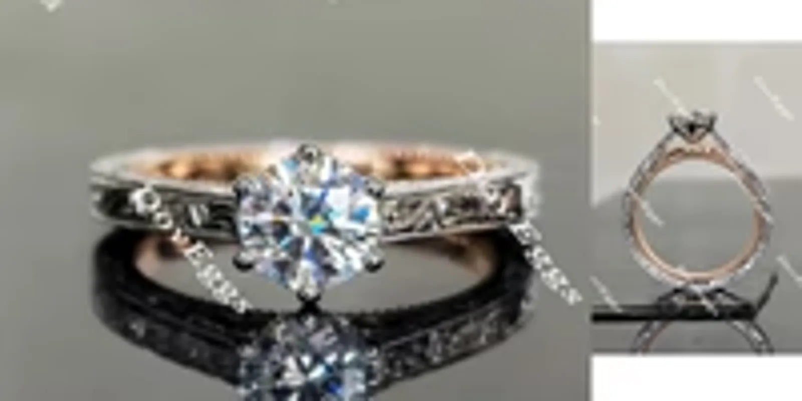 Doveggs vintage solitaire engagement ring semi-mount only(Exclusively to DovEggs stones)