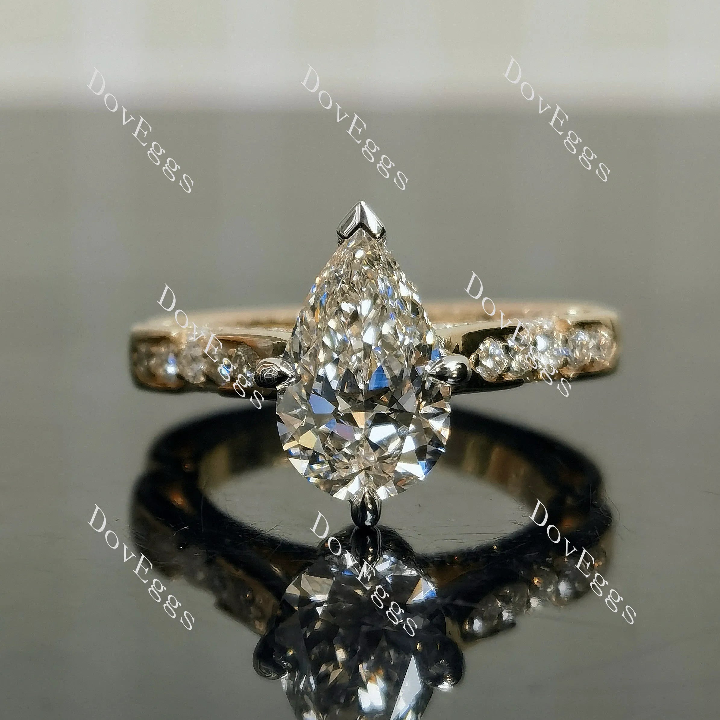 Ally Pear Lab Grown Diamond Engagement Ring