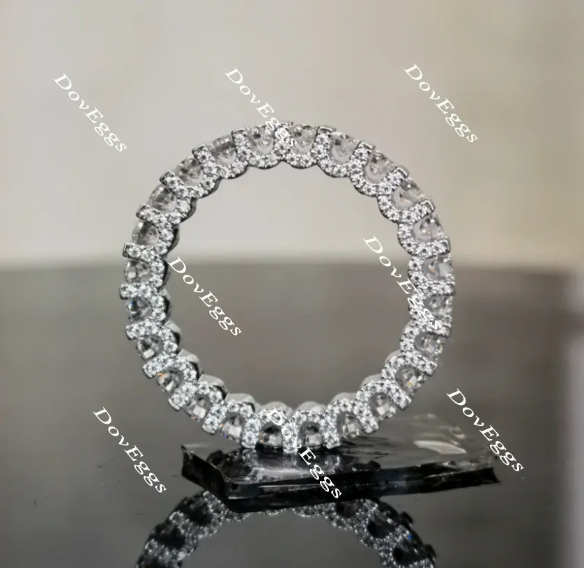 doveggs round full eternity moissanite/lab grown diamond wedding band-2.9mm band width
