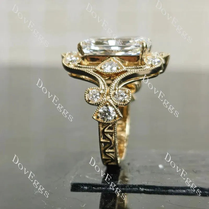 Vintage art deco engagement ring semi-mount only(Exclusively to DovEggs Stones)