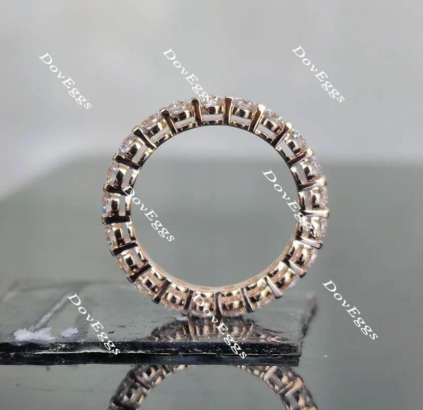 Doveggs 2.5mm moissanite/lab grown diamond eternity wedding band for women-2.2mm band width