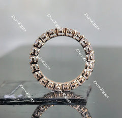 Doveggs 2.5mm moissanite/lab grown diamond eternity wedding band for women-2.2mm band width