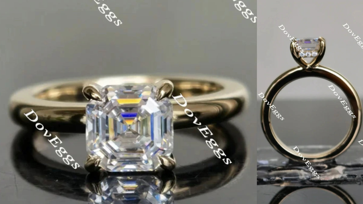 Doveggs solitaire moissanite engagement ring