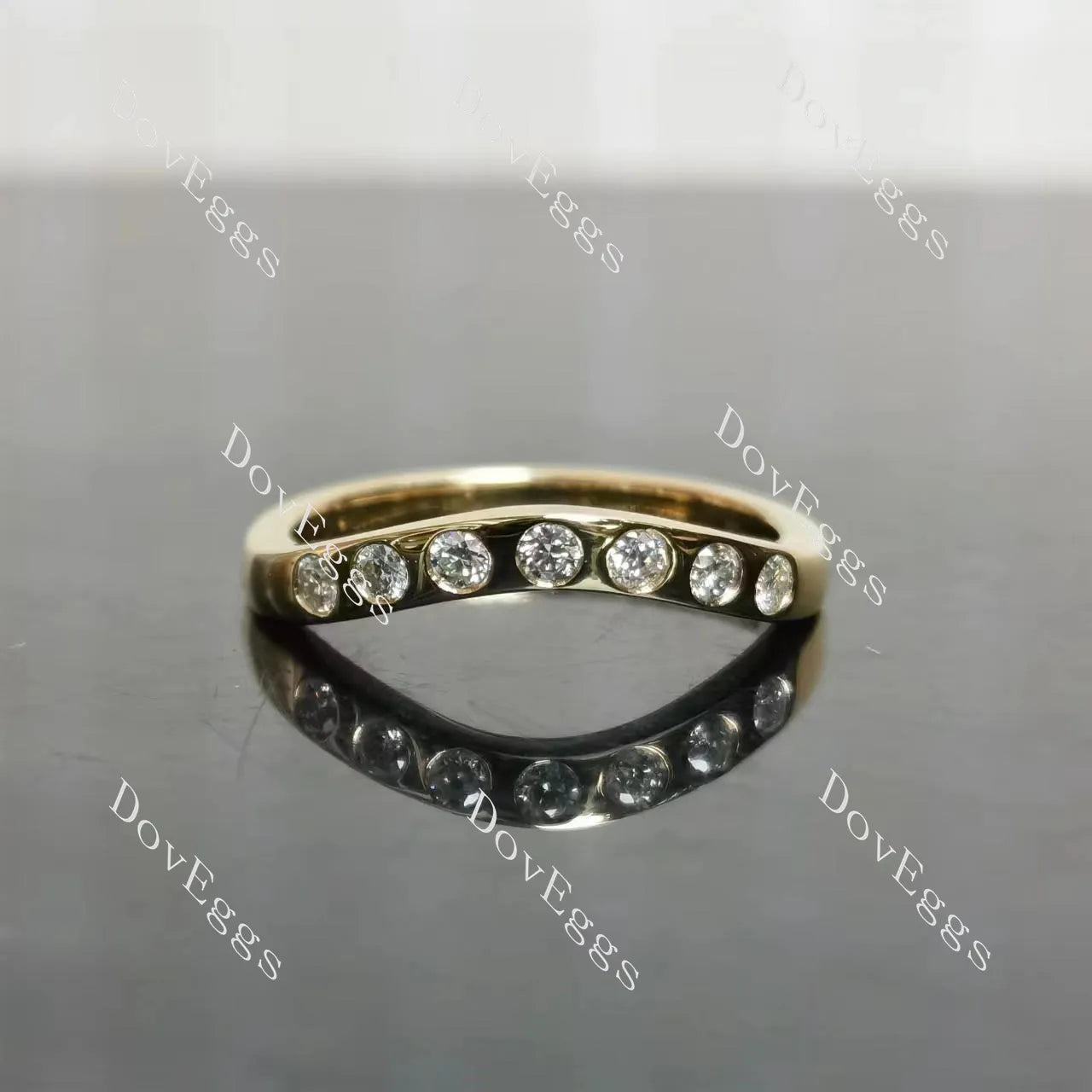 The Owen ring round moissanite/lab grown diamond wedding band-2.3mm band width