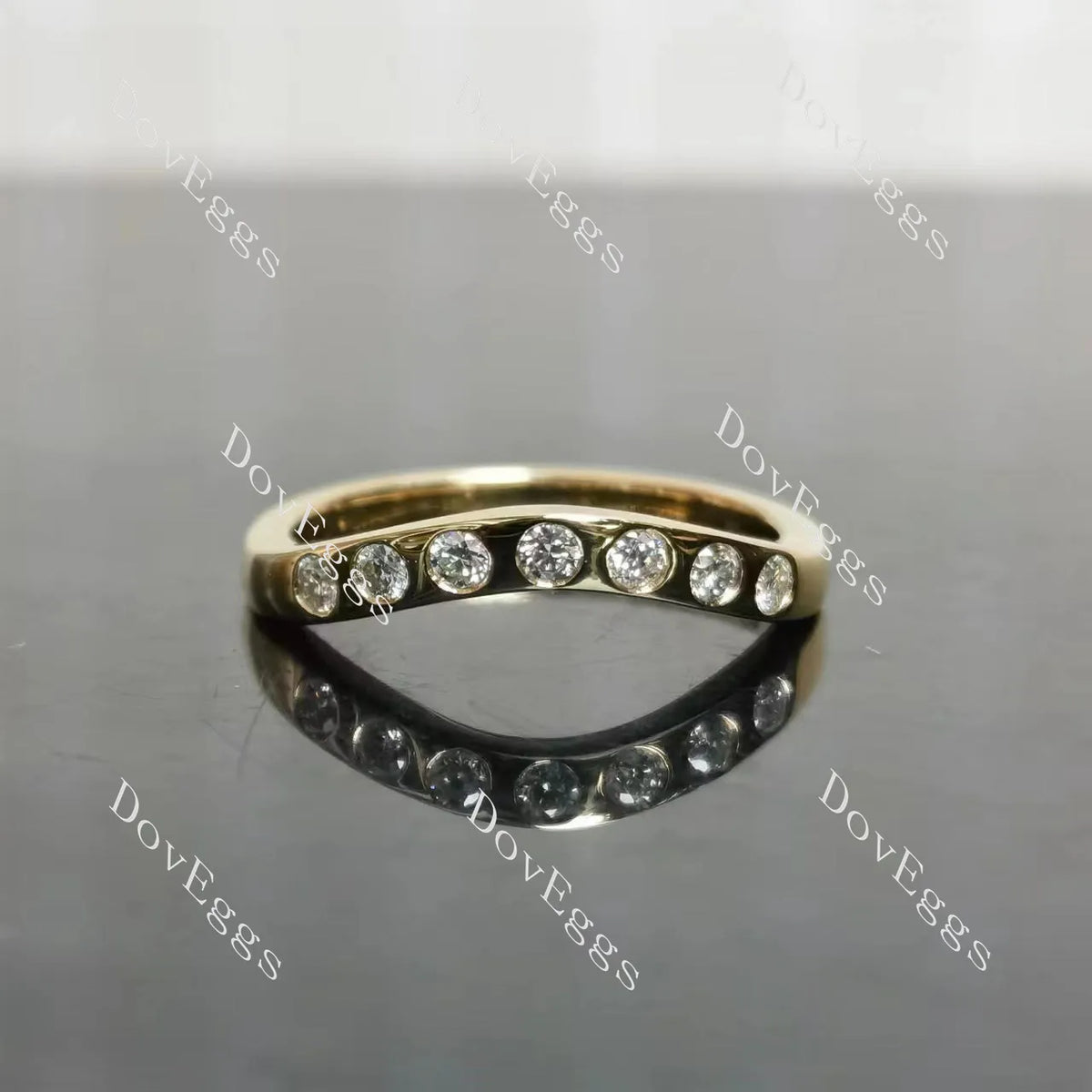 The Owen ring round moissanite/lab grown diamond wedding band-2.3mm band width
