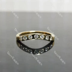 The Owen ring round moissanite/lab grown diamond wedding band-2.3mm band width