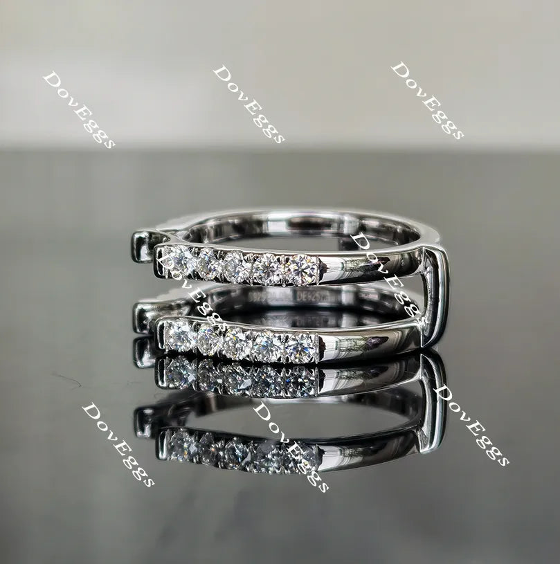 Karen's happy decision round moissanite/lab grown diamond enhancer/wedding band