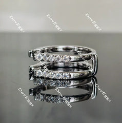Karen's happy decision round moissanite/lab grown diamond enhancer/wedding band