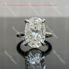 The Divine-Oval hidden halo moissanite engagement ring| DovEggs
