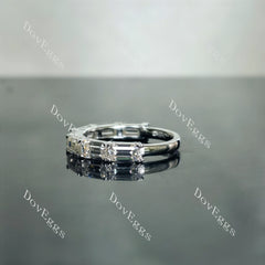 Doveggs emerald eternity pave moissaite/Lab grown diamond wedding band-2.5-3mm band width