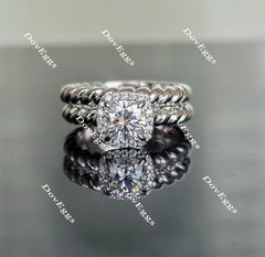 Doveggs cushion halo moissanite engagement ring (engagement ring only)