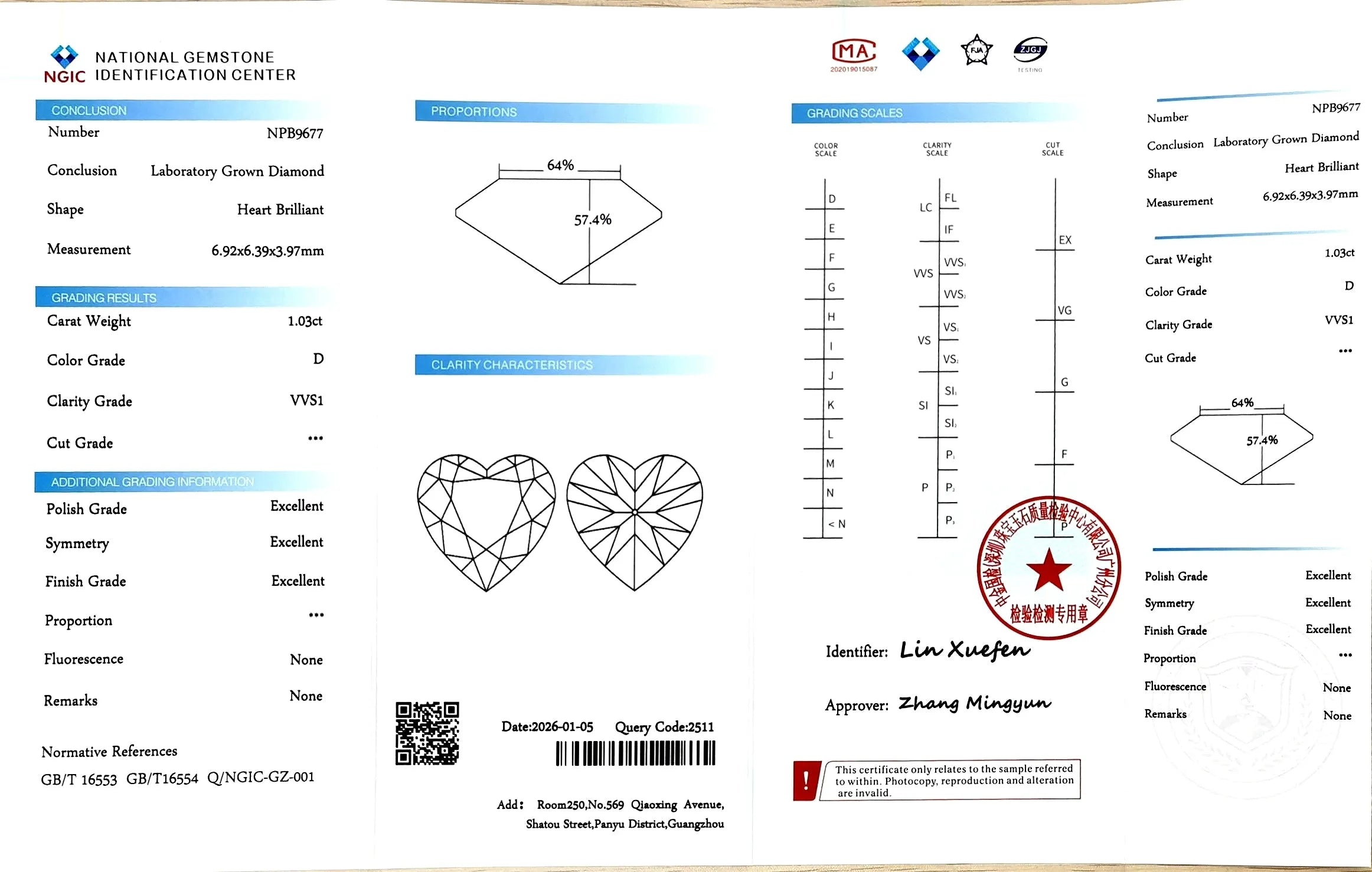1.03ct Heart Brilliant Cut Lab Diamond – D Color VVS1 | Doveggs Certified