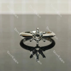 Doveggs classic 6 prongs solitaire style engagement ring semi-mount only(Exclusively to DovEggs Stones)