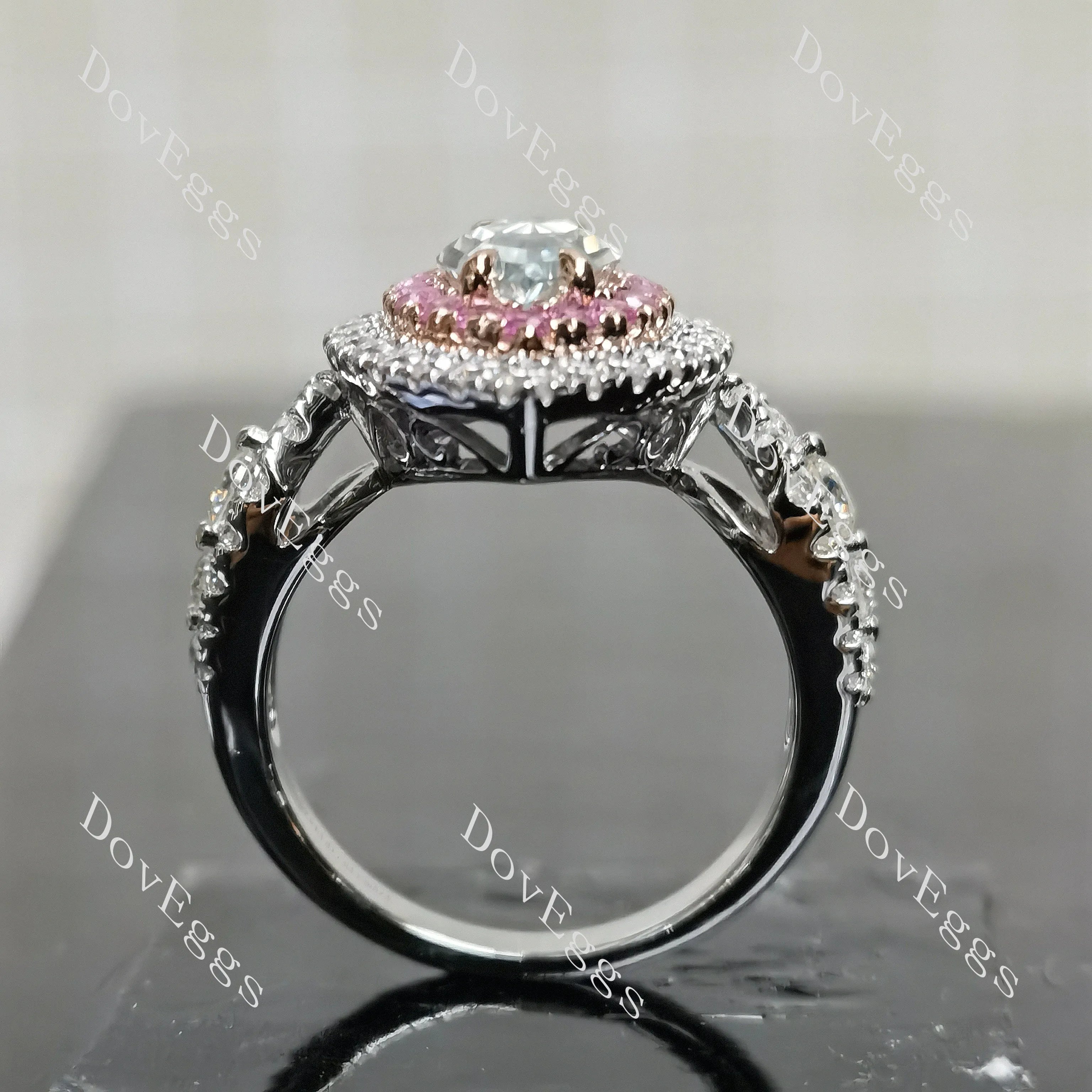 (size 6-7-8)Doveggs sterling silver 2ct Marquise moissanite engagement ring