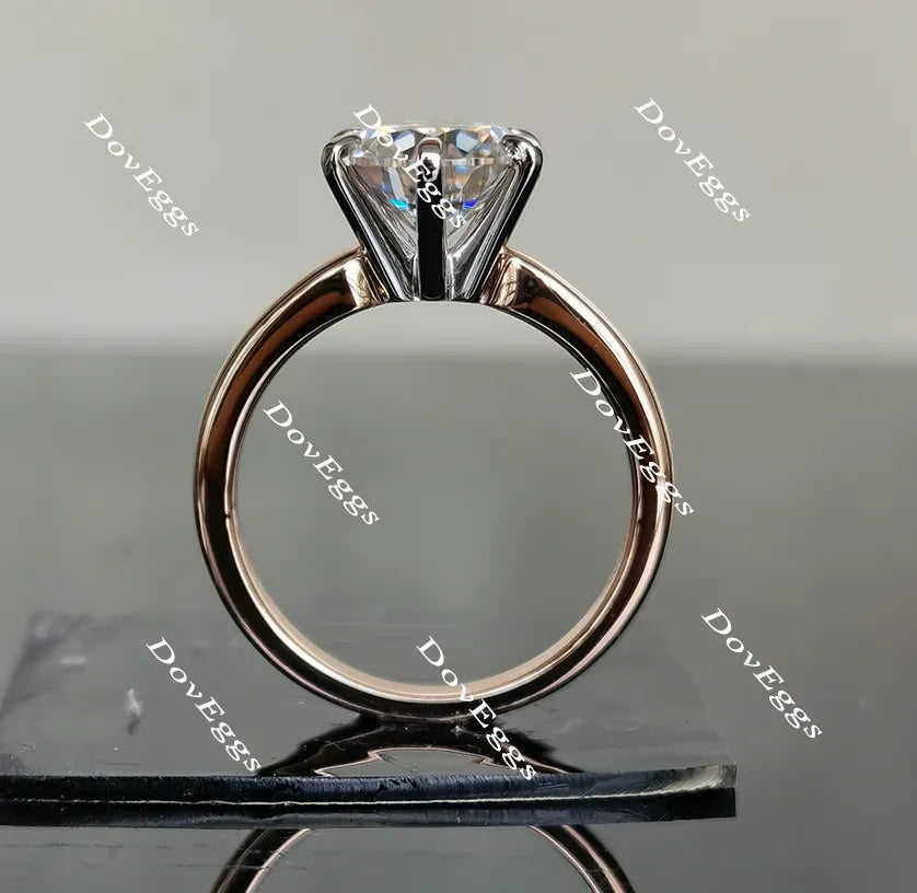 Doveggs round solitaire moissanite engagement ring