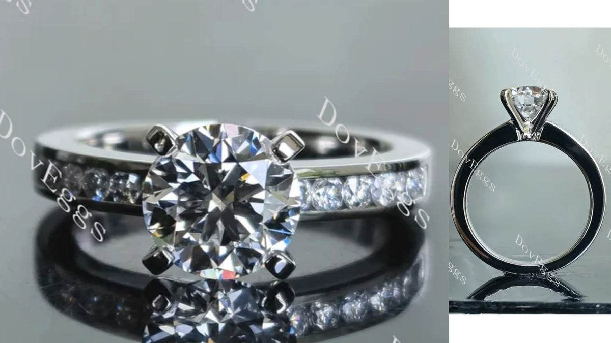 Doveggs Round Channel Set Lab Grown Diamond Ring