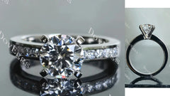 Doveggs Round Channel Set Lab Grown Diamond Ring