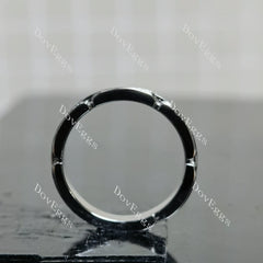 (size 6.5-6.75) Doveggs sterling silver round moissanite wedding band