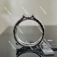 Karen's happy decision round moissanite/lab grown diamond enhancer/wedding band