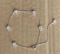 doveggs 1.25 carat bezel setting moissanite/lab grown diamond bracelet