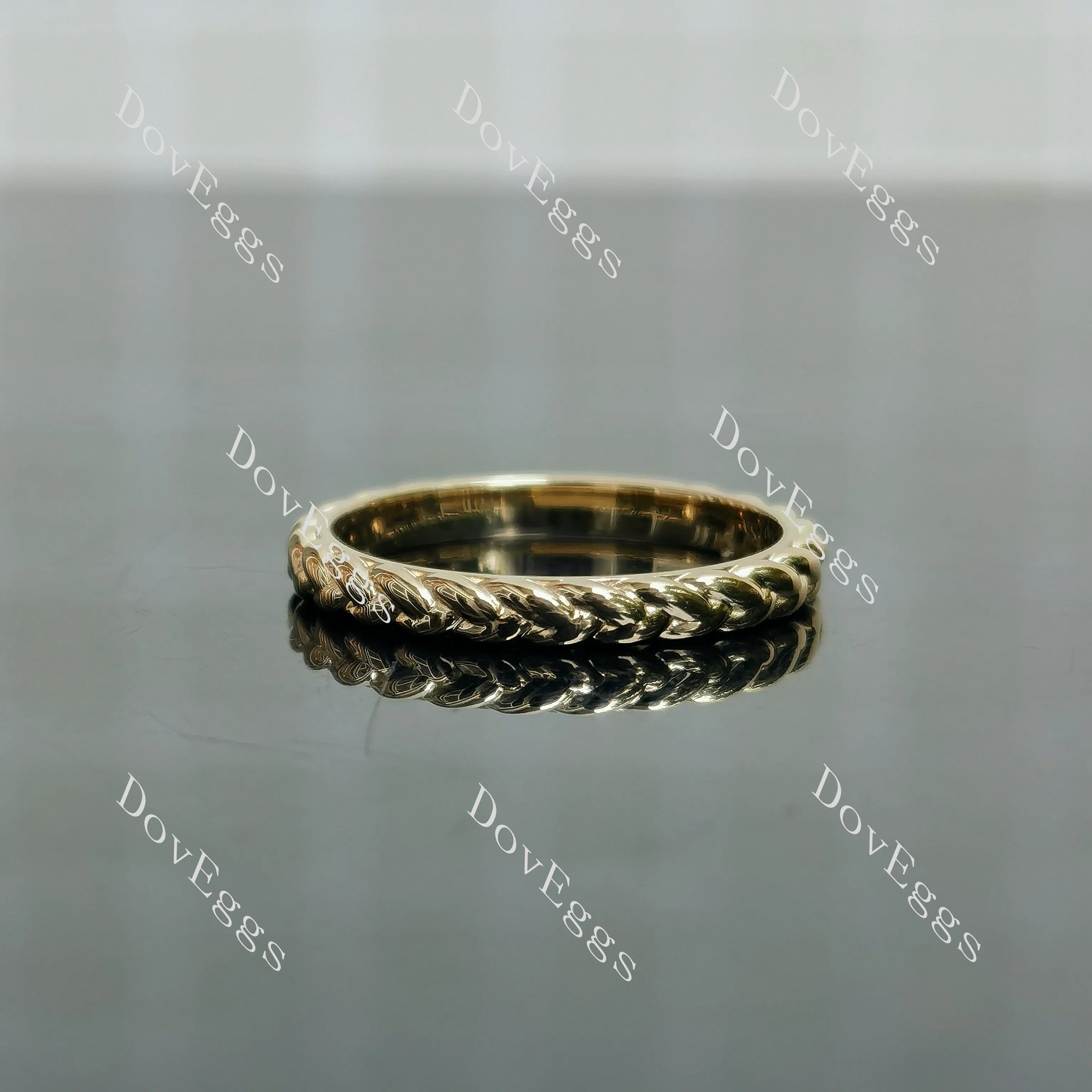 Doveggs braided circle wedding band-1.7/2.2mm band width