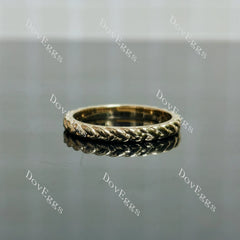 Doveggs braided circle wedding band-1.7/2.2mm band width