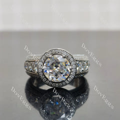 (size 6.5) Doveggs sterling silver 2ct Round moissanite engagement ring