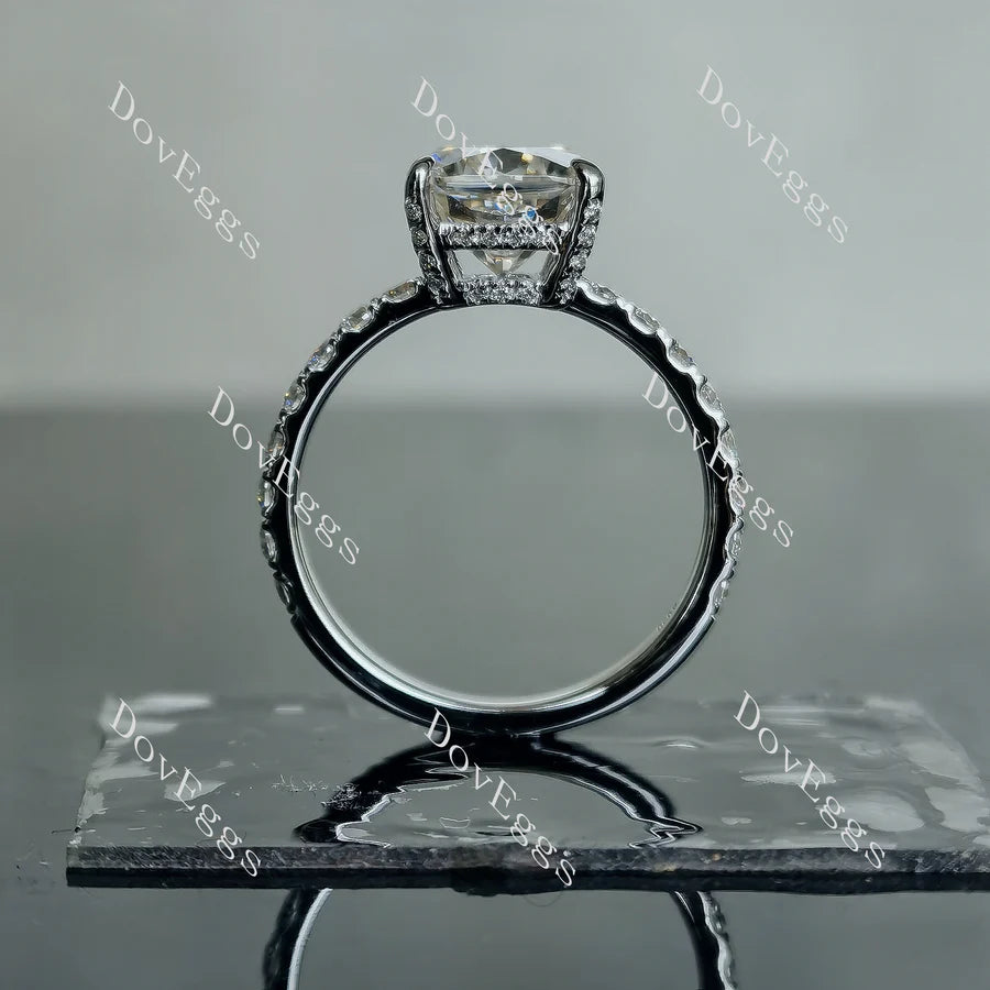 Doveggs pave engagement ring only semi-mount only(Exclusively to DovEggs Stones)