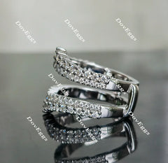 Doveggs moissanite guard ring/moissanite enhancer/lab diamond band-7.1mm band width