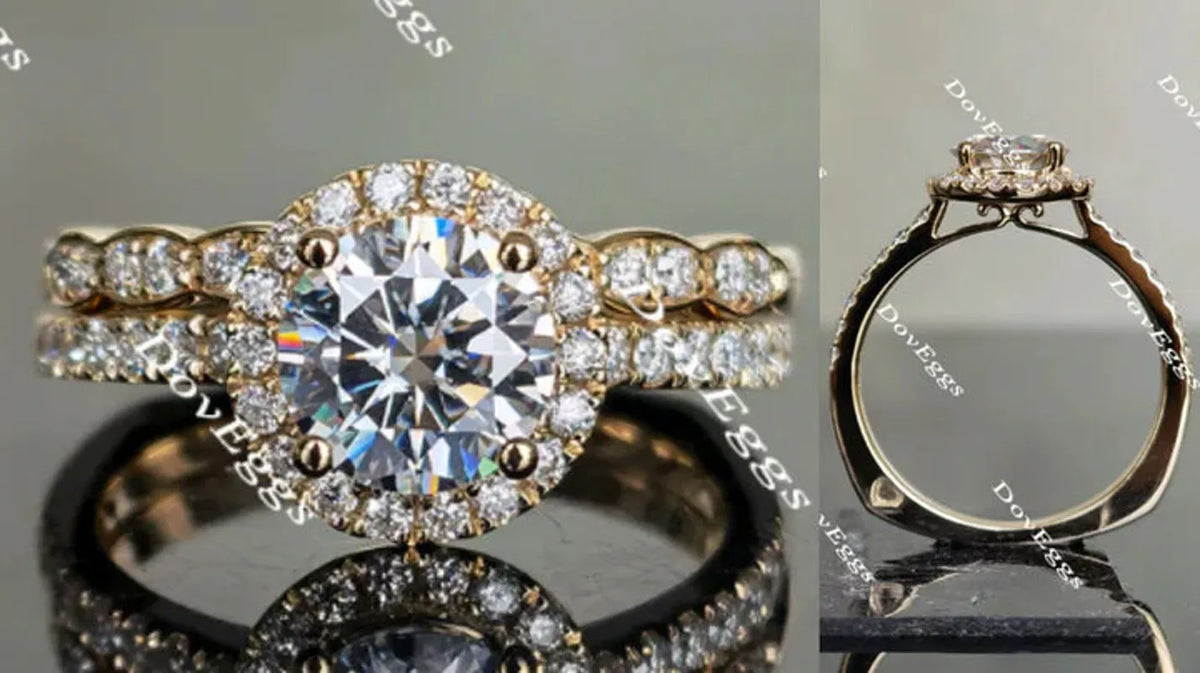 DovEggs halo engagement ring only semi-mount only(Exclusively to DovEggs Stones)