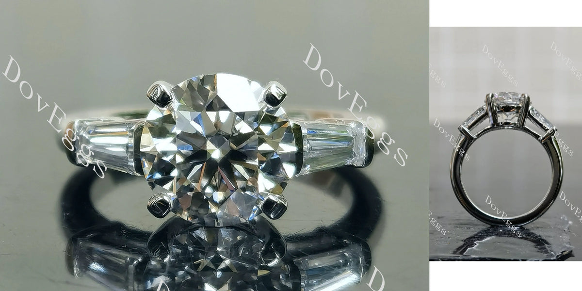 Brenda’s Bliss Round Pave Three Stones Lab Grown Diamond Engagement Ring