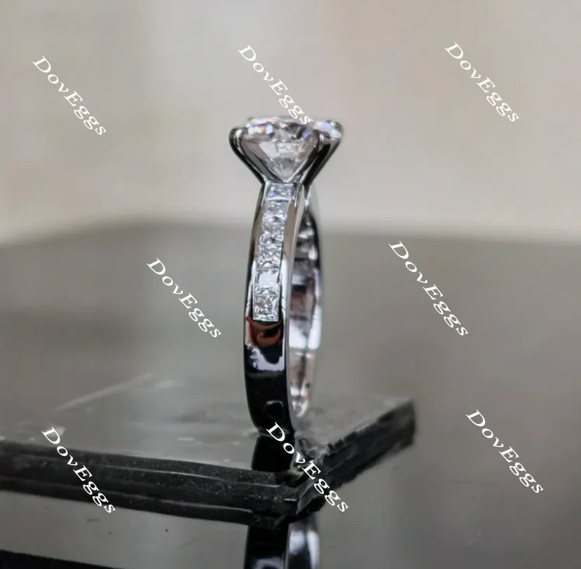 Doveggs channel set moissanite engagement ring(engagement ring only)