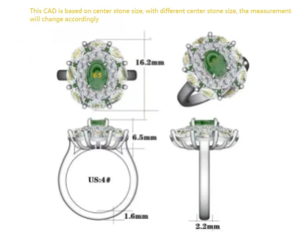 DovEggs double halo engagement ring semi-mount only(Exclusively to DovEggs Stones)