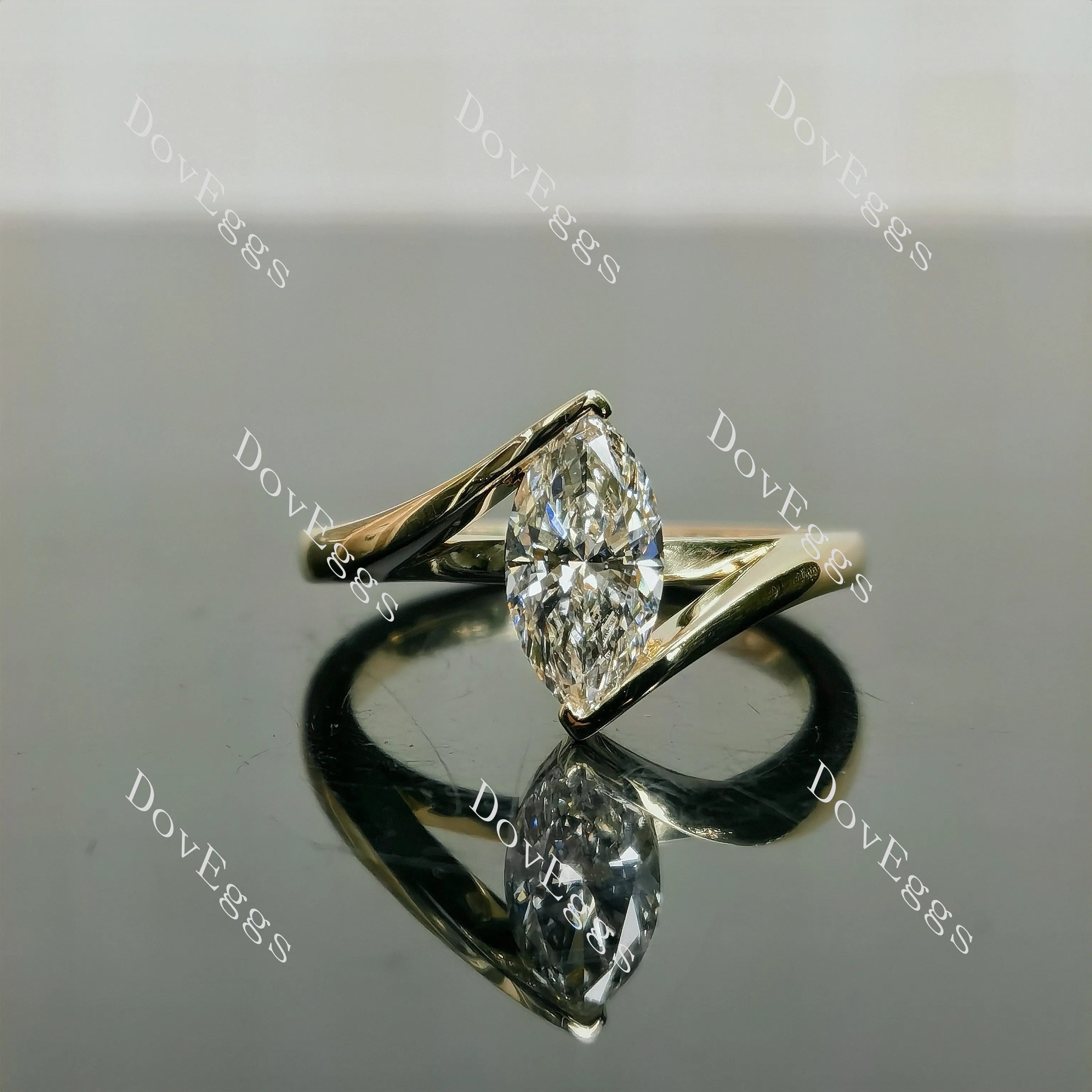 Anne Rose Marquise Solitaire Lab Grown Diamond Engagement Ring