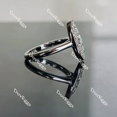 Doveggs oval shape round moissanite/lab grown diamond wedding band/moissanite ring