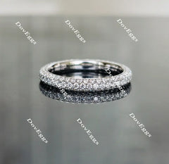 Doveggs full eternity pave moissanite /Lab grown diamond wedding band-2.7mm band width
