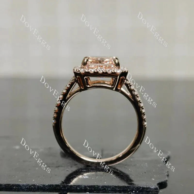 Doveggs halo split shanks engagement ring semi-mount only(Exclusively to DovEggs Stones)