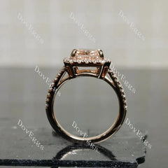 Doveggs halo split shanks engagement ring semi-mount only(Exclusively to DovEggs Stones)