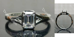 Solitaire split shanks engagement ring only semi-mount only(Exclusively to DovEggs Stones)