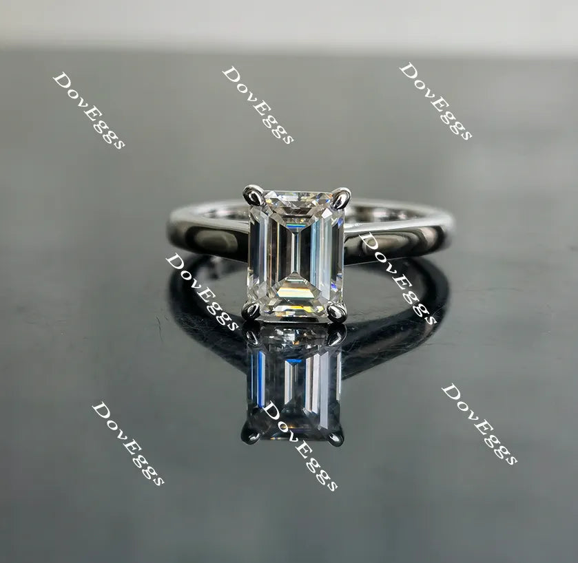 Doveggs solitaire art deco moissanite engagement ring